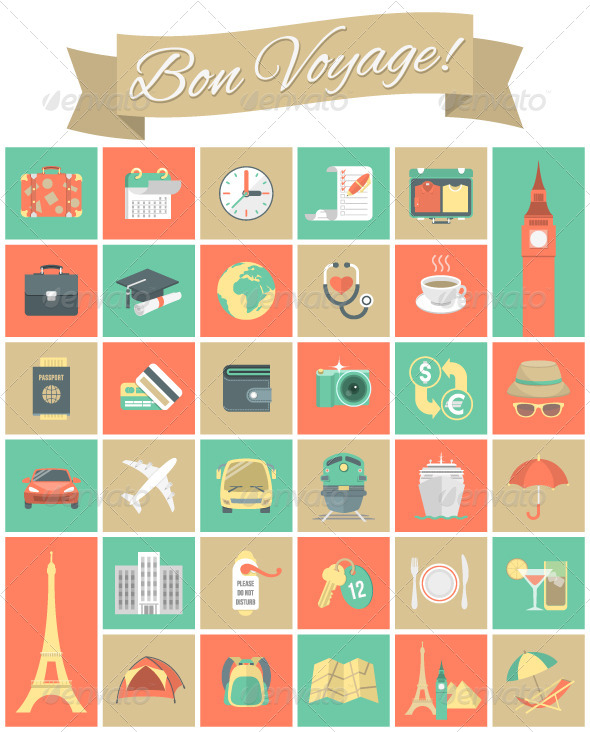 GraphicRiver Traveling Icons Set 7667839