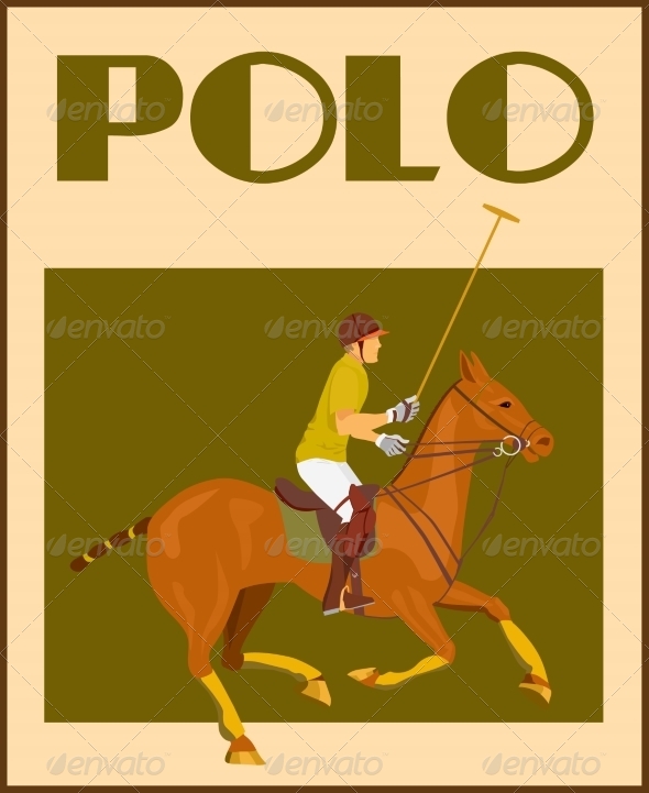 GraphicRiver Polo Player on Horse Poster 7668322
