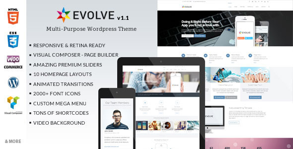 Evolve – Tema WordPress para Múltiplos Fins