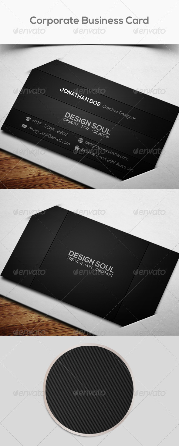 GraphicRiver Dark Corporate Business Card 7671262