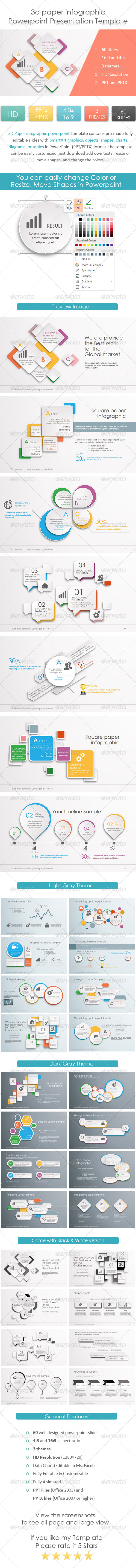 GraphicRiver 3D Paper Infographic Powerpoint Template 7672239