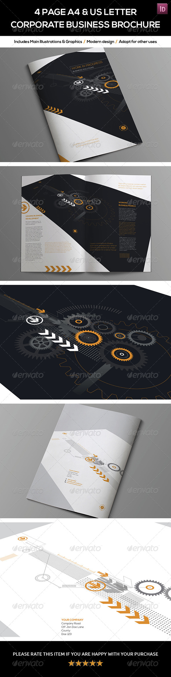 GraphicRiver 4 Page A4 and US Letter Company Brochure 7673182