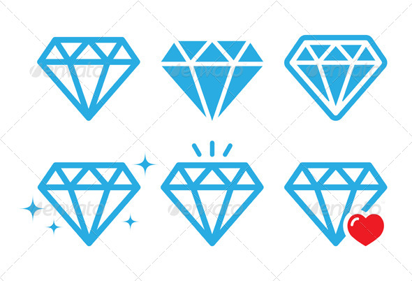 GraphicRiver Diamond Luxury Icons Set 7673313