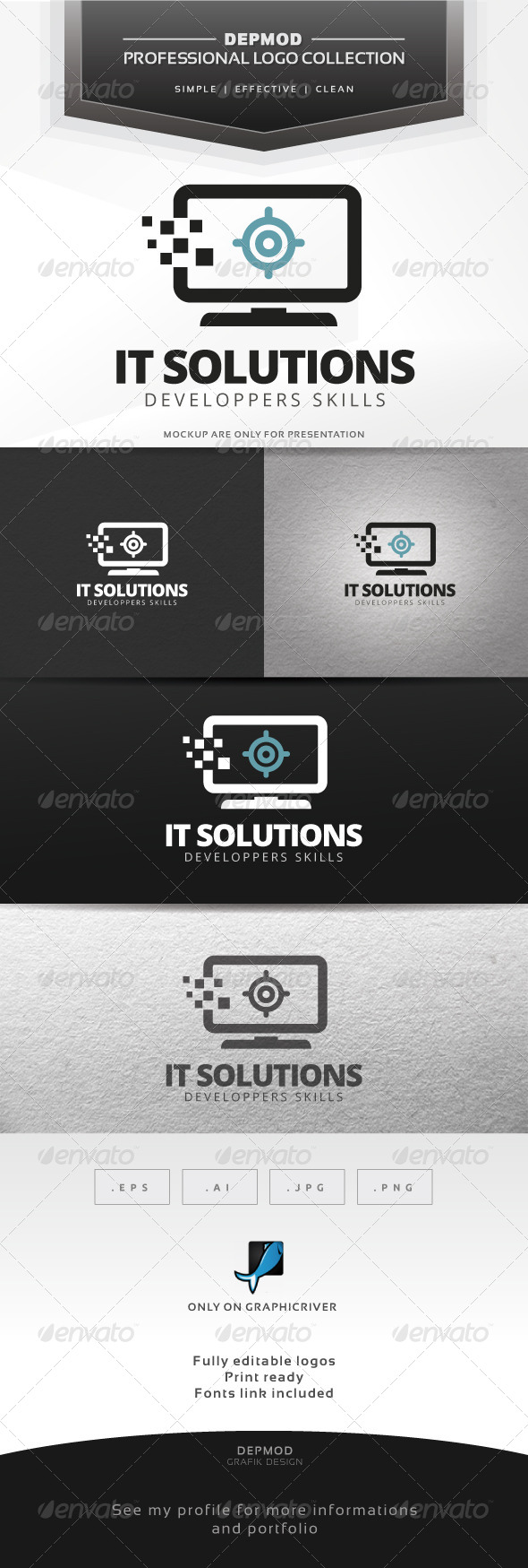 GraphicRiver IT Solutions Logo 7673471