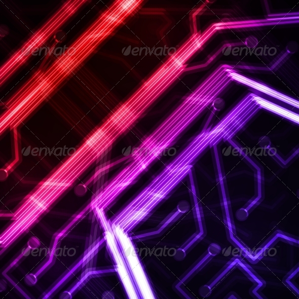 GraphicRiver Neon Circuit Board 7675874