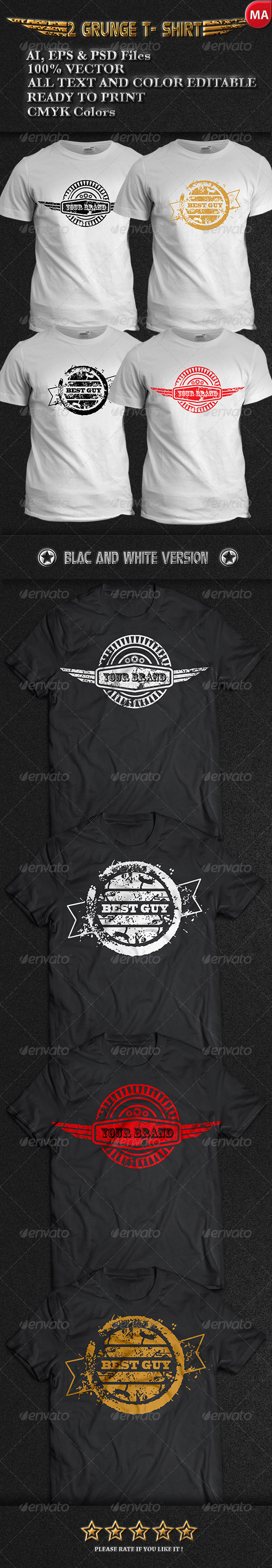 GraphicRiver 2 Grunge T-Shirt 7678196