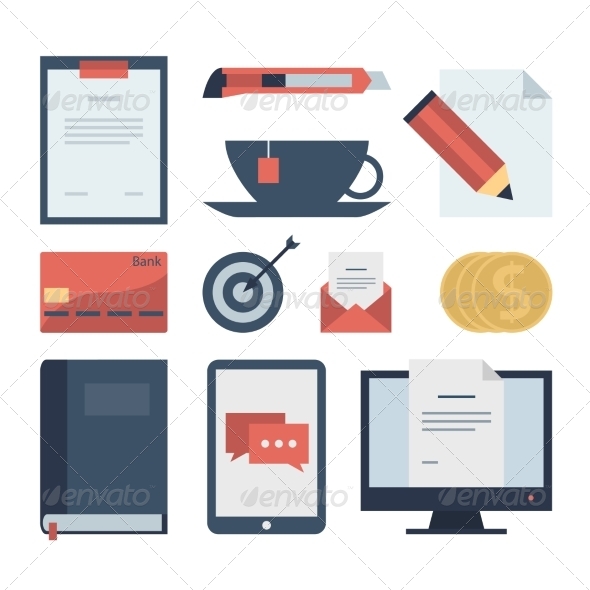 GraphicRiver Modern Flat Icons Collection 7678569