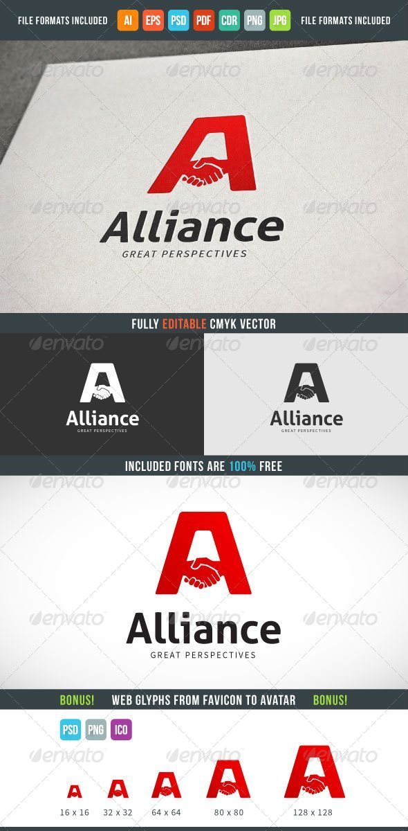 GraphicRiver Alliance Logo Template 7614902