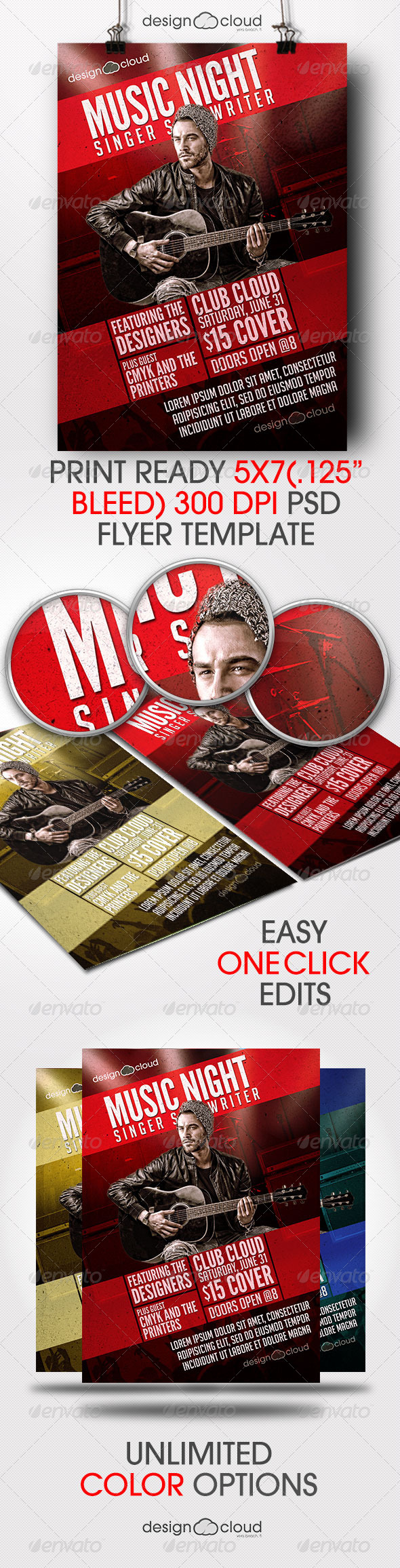 GraphicRiver Singer Songwriter Music Night Flyer Template 7681895
