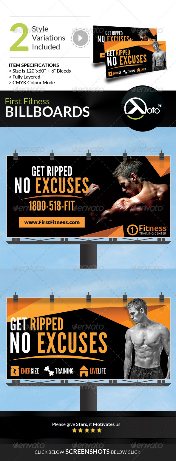GraphicRiver First Fitness Body Weight Training Billboards 7683194 GraphicRiver First Fitness Body Weight Training Billboards 7683194
