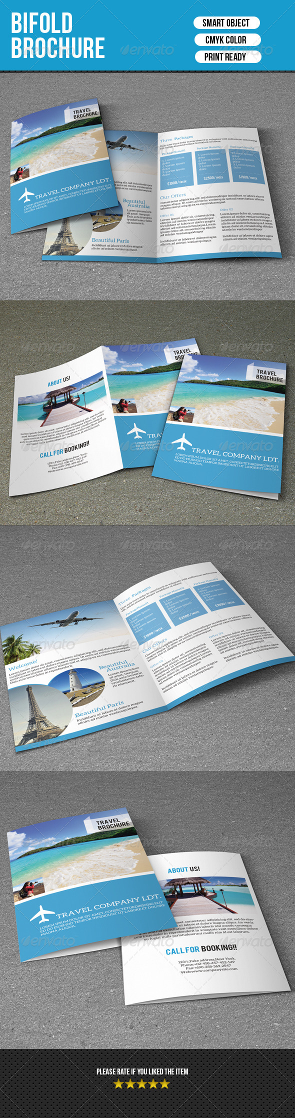 GraphicRiver Bifold Travel Brochure 7684913