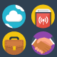 Modern Flat Business IT Icons