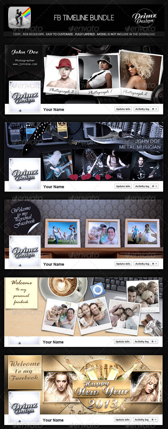 GraphicRiver 5 in 1 FB Timeline Bundle 7685914 GraphicRiver 5 in 1 FB Timeline Bundle 7685914