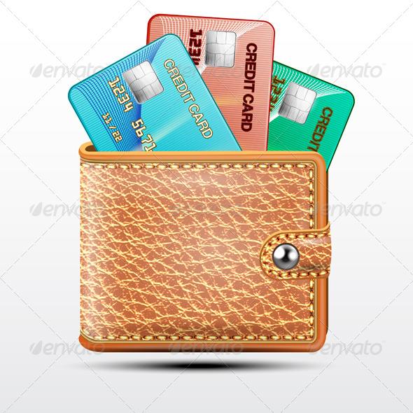 GraphicRiver Leather Wallet with Credit Cards 7686861 GraphicRiver Leather Wallet with Credit Cards 7686861
