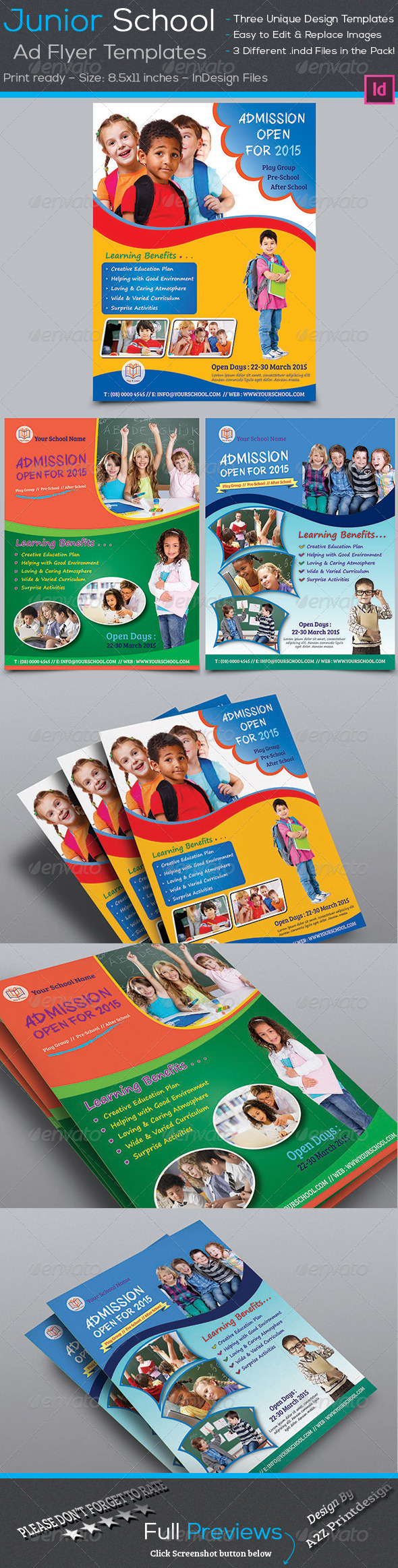 GraphicRiver Junior School Promotion Flyers 7688001 GraphicRiver Junior School Promotion Flyers 7688001
