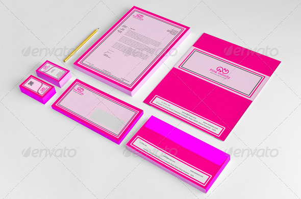 GraphicRiver Pink Infinity Salon Stationery 7688649