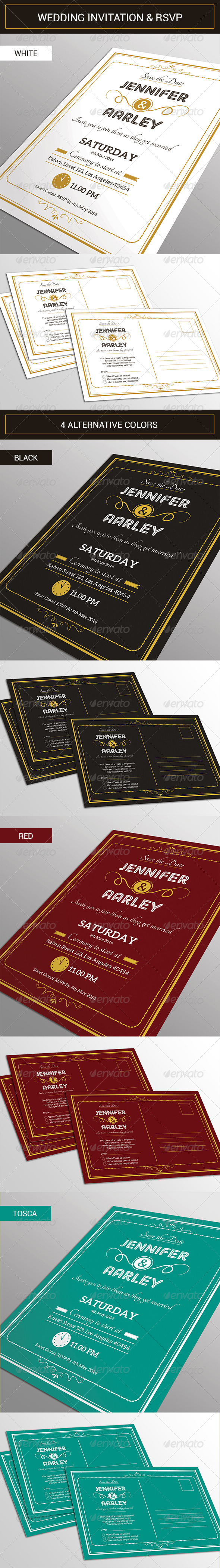 GraphicRiver Elegant Wedding Invitation & RSVP 7689358