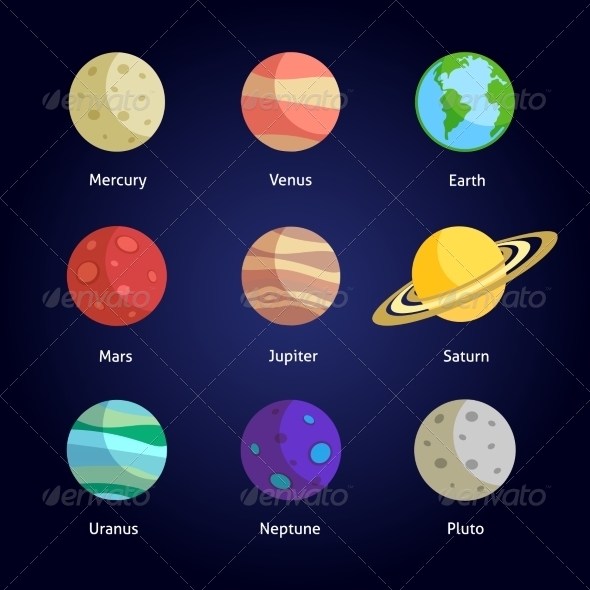GraphicRiver Planets Decorative Set 7690195