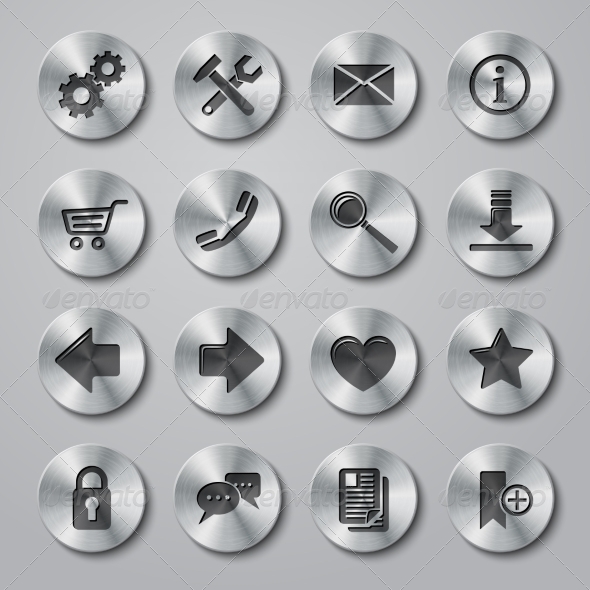 GraphicRiver Website Icons Metal 7690757