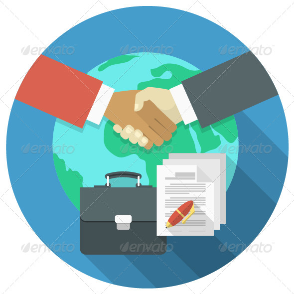 GraphicRiver International Business Cooperation Concept 7694944