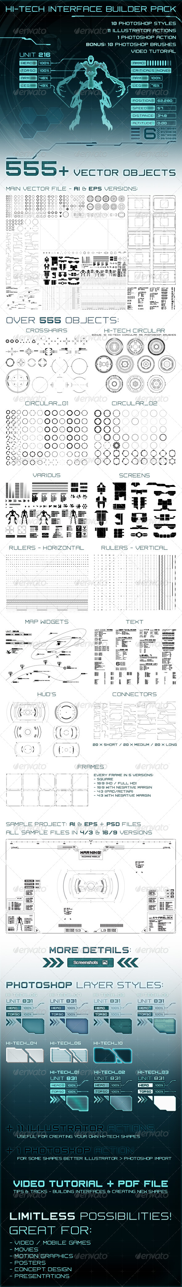 GraphicRiver Hi-Tech Interface Builder Pack 7694953