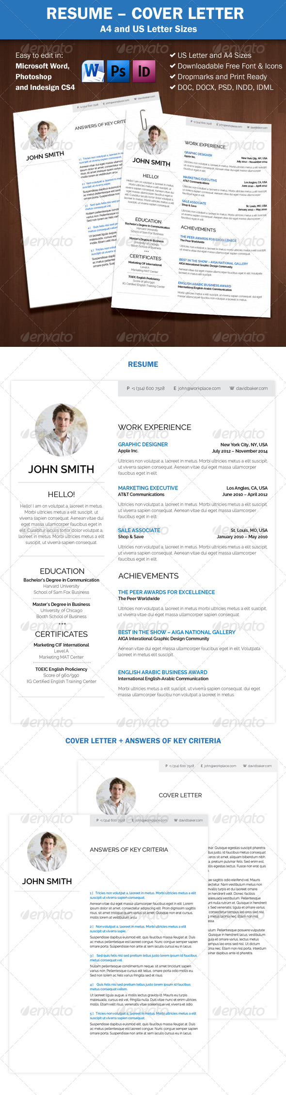 GraphicRiver Resume Cover Letter A4 and Us Letter Sizes 7696935 GraphicRiver Resume Cover Letter A4 and Us Letter Sizes 7696935