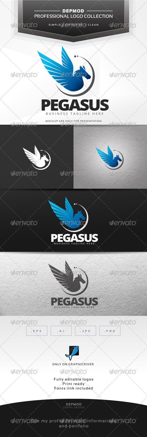 GraphicRiver Pegasus Logo 7650836