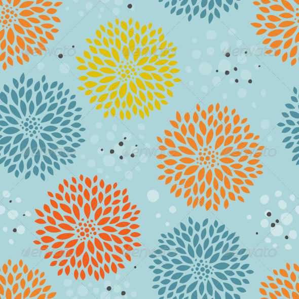 GraphicRiver Blue Floral Pattern 7700266 GraphicRiver Blue Floral Pattern 7700266