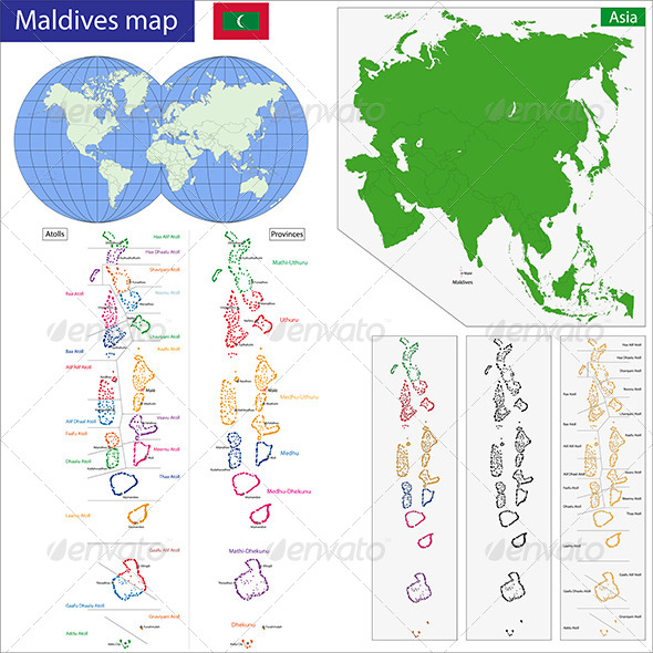 GraphicRiver Maldives Map 7700815
