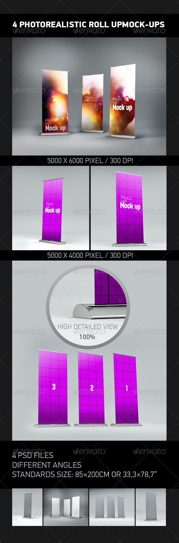 GraphicRiver 4 Photorealistic Roll Up Mock-Ups 7700896 GraphicRiver 4 Photorealistic Roll Up Mock-Ups 7700896