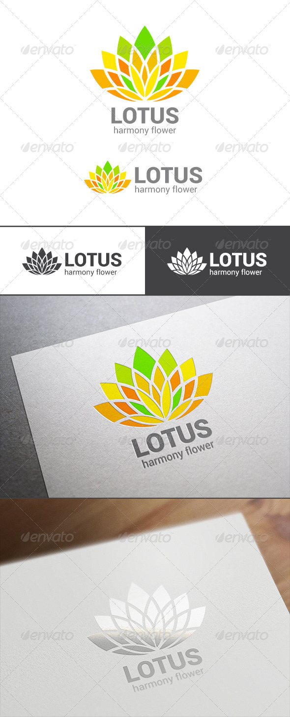 GraphicRiver Abstract Lotus Flower Logo Template 7703416