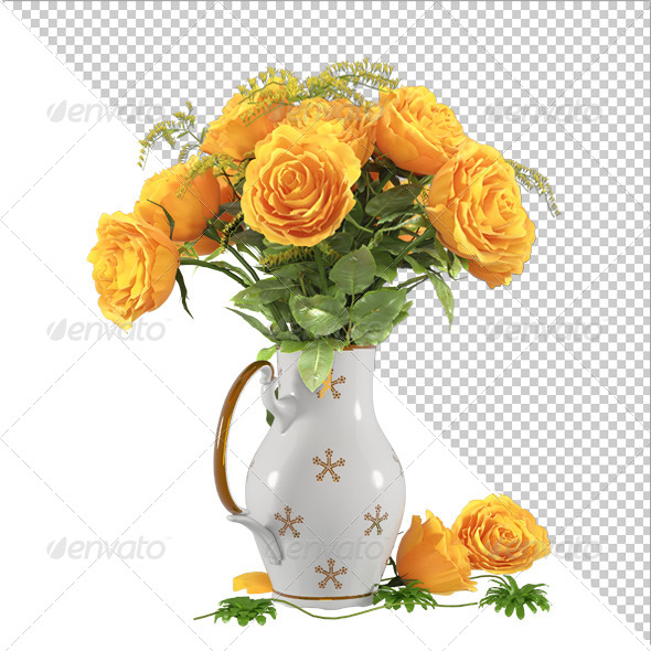 GraphicRiver Flowers Yellow Rose 7703745
