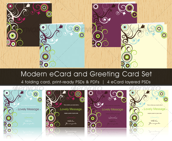 GraphicRiver Modern eCard and Greeting Card Set 31630 GraphicRiver Modern eCard and Greeting Card Set 31630