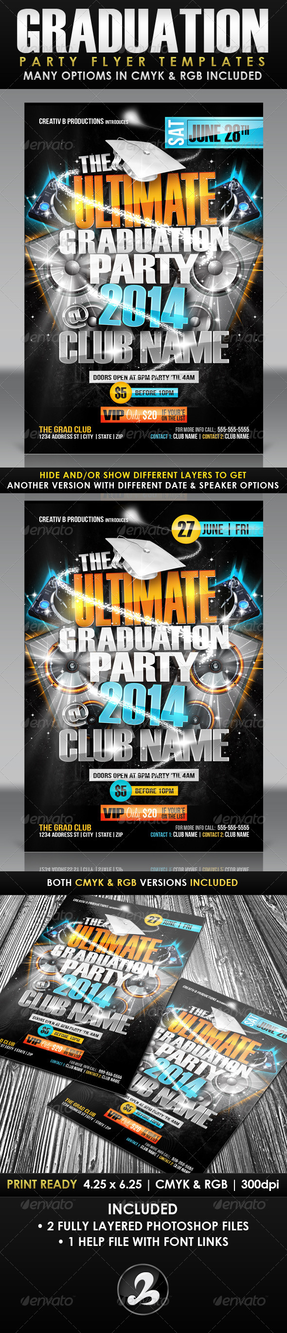 GraphicRiver Ultimate Graduation Party Flyer Templates 7676562