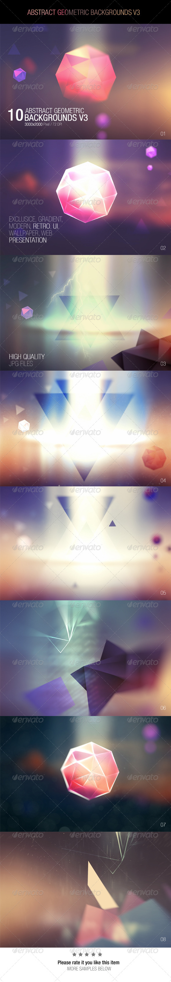 GraphicRiver Abstract Geometric Backgrounds V3 7710031