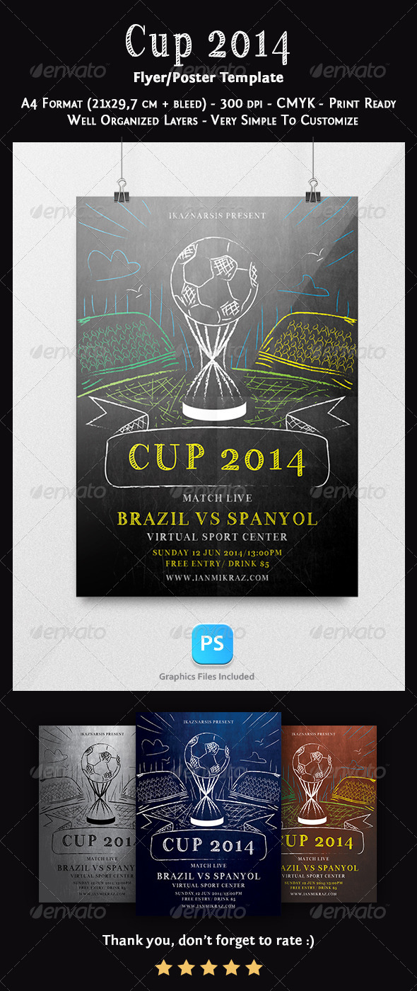 GraphicRiver Cup 2014 Flyer Template 7686657
