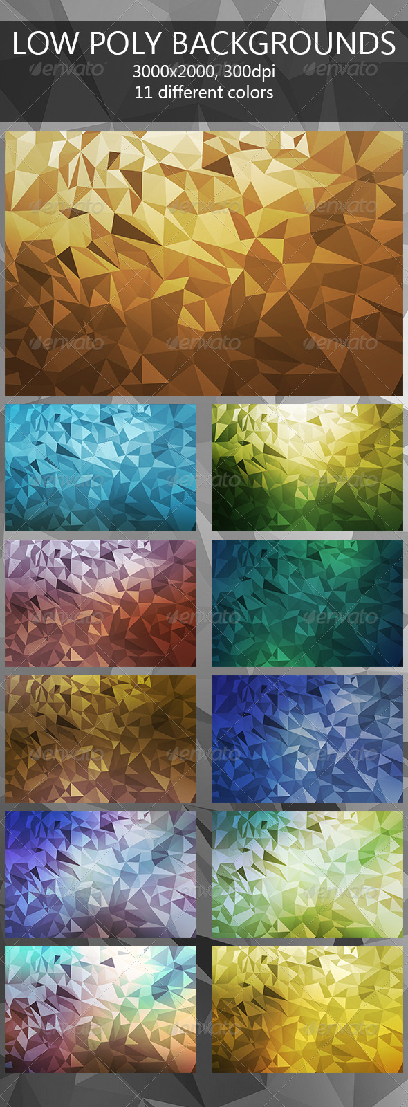 GraphicRiver Low Poly Backgrounds 7720807