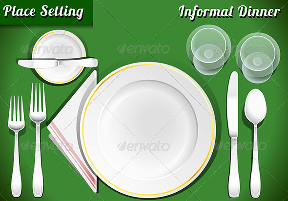 GraphicRiver Place Setting Informal Dinner 7721171 GraphicRiver Place Setting Informal Dinner 7721171