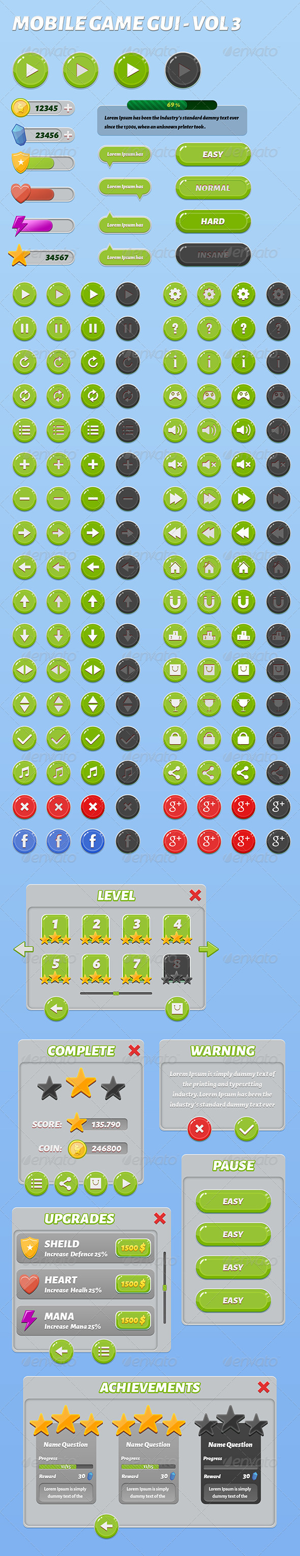 GraphicRiver Mobile Game Gui Vol 3 7728265 GraphicRiver Mobile Game Gui Vol 3 7728265