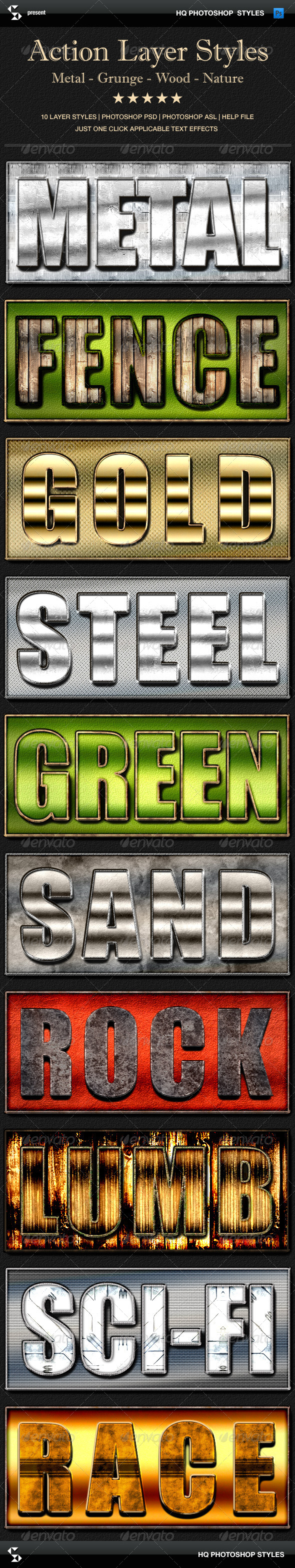 GraphicRiver Action Layer Styles Metal Grunge Wood Nature 7730849 GraphicRiver Action Layer Styles Metal Grunge Wood Nature 7730849
