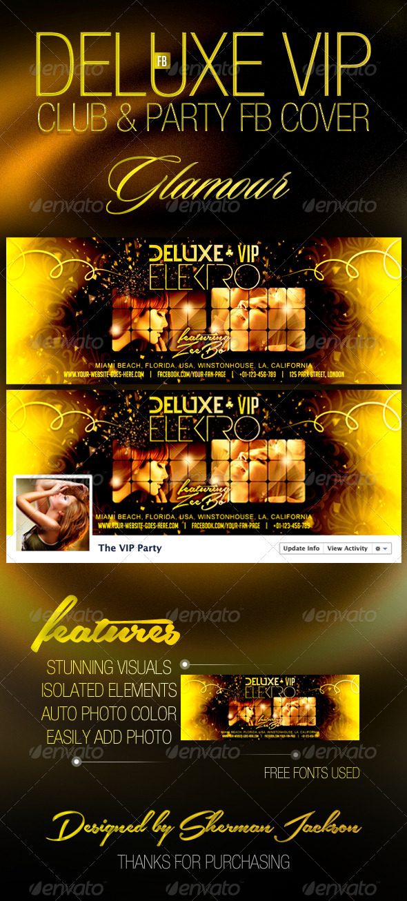 GraphicRiver Deluxe VIP Club Party FB Cover 7739999