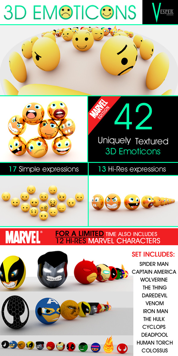 3DOcean 3D Emoticons 7751325