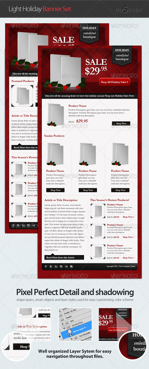 GraphicRiver Light Holiday E-commerce Email Newsletter Template 759099 GraphicRiver Light Holiday E-commerce Email Newsletter Template 759099