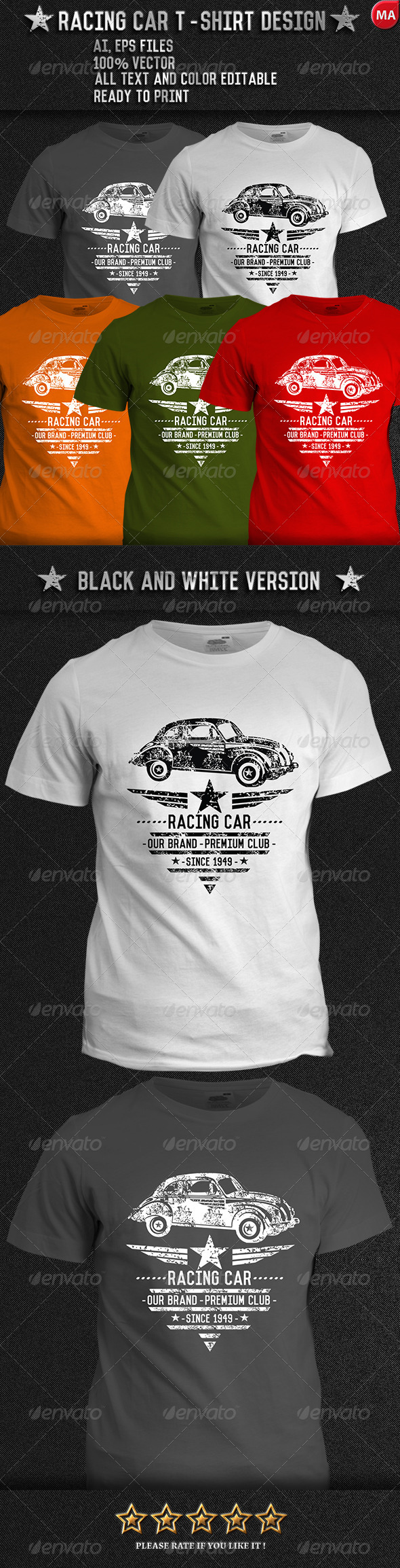 GraphicRiver grunge Racing car T-Shirt Design 7778808 GraphicRiver grunge Racing car T-Shirt Design 7778808