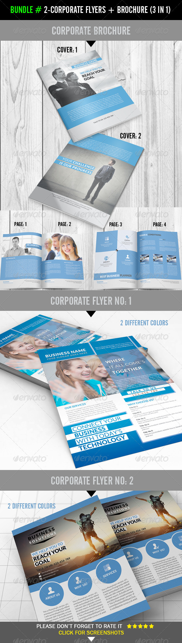 GraphicRiver Bundle # Corporate Flyers & Brochure 3 in 1 7784094 GraphicRiver Bundle # Corporate Flyers & Brochure 3 in 1 7784094