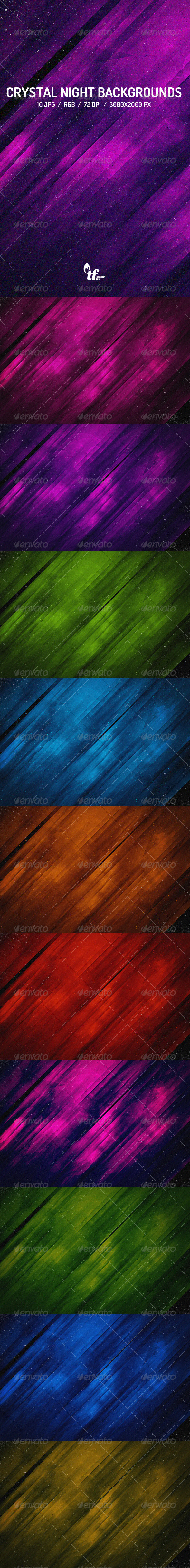 GraphicRiver Crystal Night Backgrounds 7791236 GraphicRiver Crystal Night Backgrounds 7791236