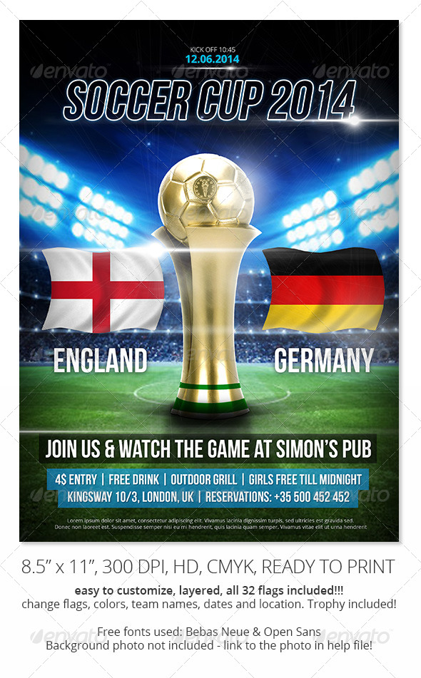 GraphicRiver 2014 Soccer Cup Poster 7800242 GraphicRiver 2014 Soccer Cup Poster 7800242