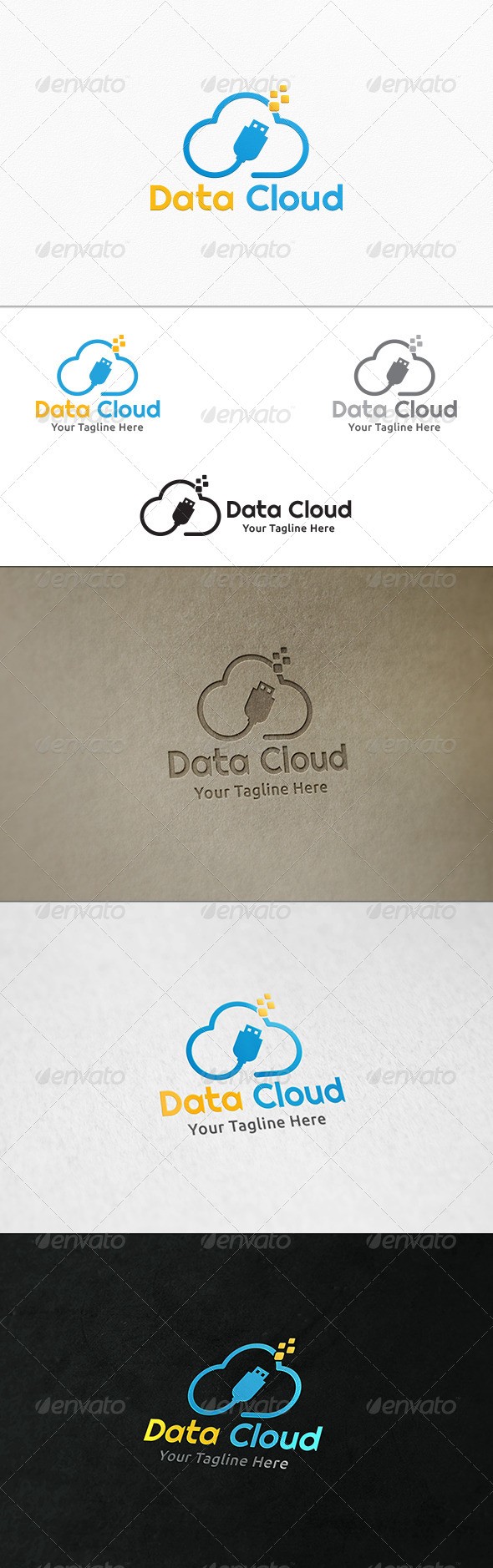 GraphicRiver Data Cloud Logo Template 7806687 GraphicRiver Data Cloud Logo Template 7806687