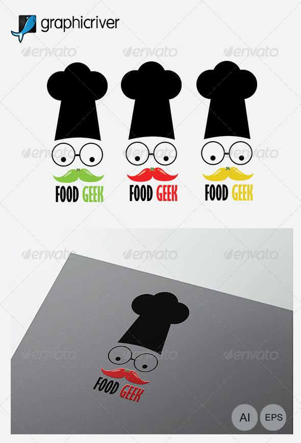 GraphicRiver Food Geek Logo Template 7815686 GraphicRiver Food Geek Logo Template 7815686