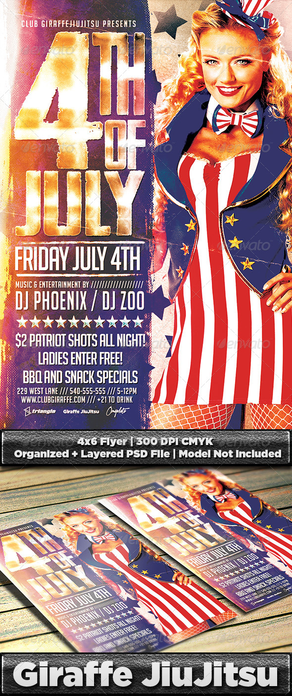 GraphicRiver Retro 4th of July Flyer Template PSD 7823006 GraphicRiver Retro 4th of July Flyer Template PSD 7823006